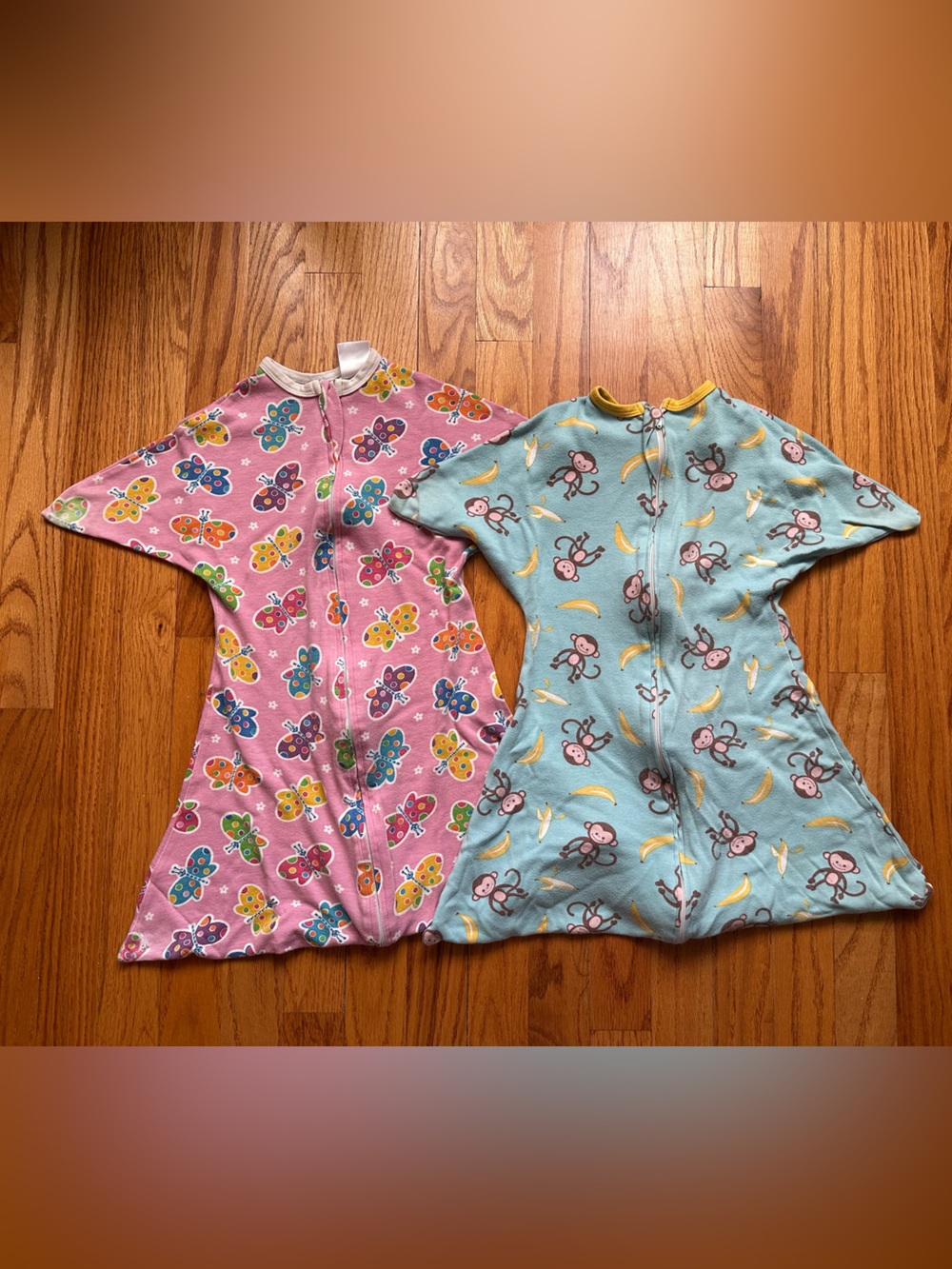 Set of 2 small (3-6mo) Zipadee Zip sleepers
